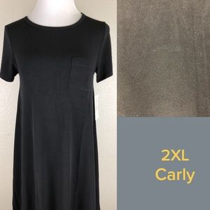 NWT LuLaRoe 2XL SOLID BLACK Carly